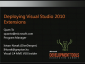 VideoDeployingVisualStudio2010Extensions