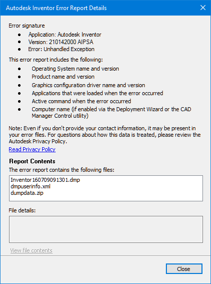 AutodeskCrashDetails