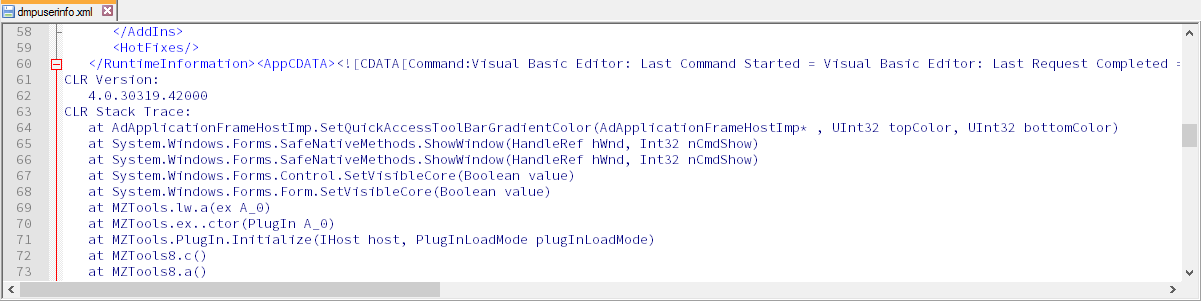 AutodeskCrashStackTrace