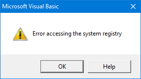 error in accessing system registry windows server 2008